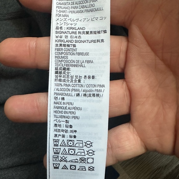 4x NWOT Kirkland Pima Cotton T-Shirts (LARGE) - Picture 3 of 3